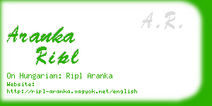 aranka ripl business card